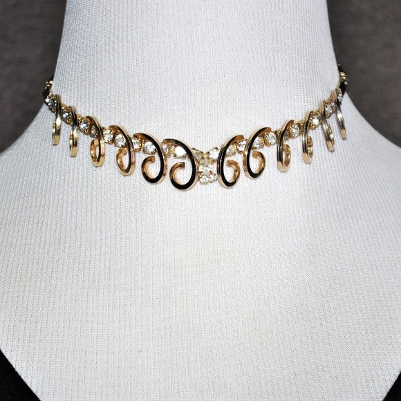 Sarah Coventry Jewelry - VINTAGE CIRCA 1955 SAC (Sarah Coventry) Celestial Fire Rhinestone Necklace